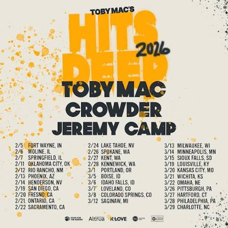 TobyMac live tour poster 2026–2027